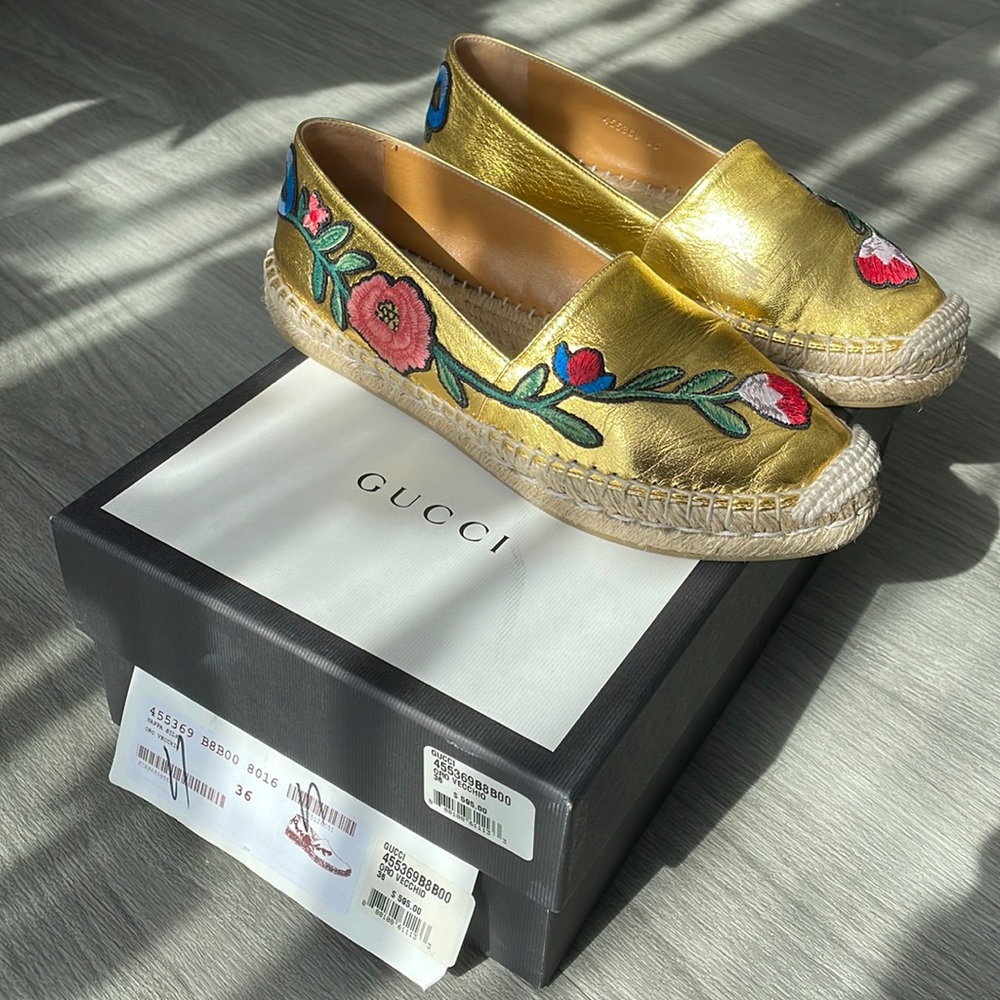 Gucci Oro Vecchio Espadrilles